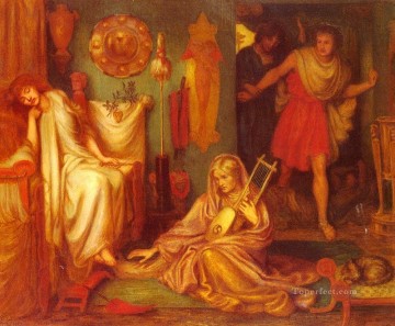 El regreso de Tibulo a la hermandad prerrafaelita de Delia Dante Gabriel Rossetti Pinturas al óleo